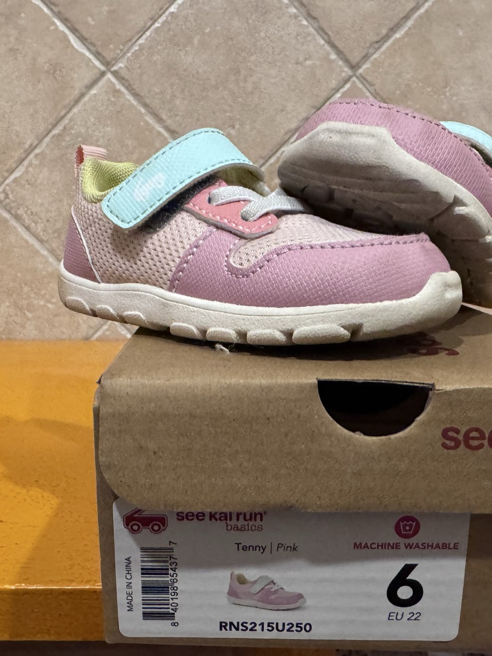 See Kai Run Basics Toddler Tenny Sneakers - Pink & Blue Size 6 Toddler